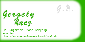 gergely macz business card